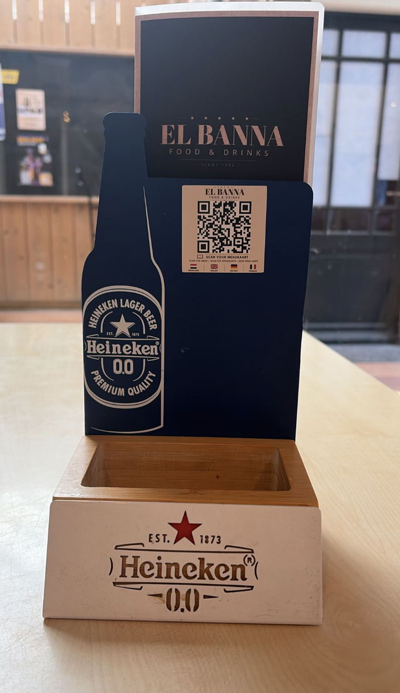 QR-menukaart voorbeeld bij El Banna